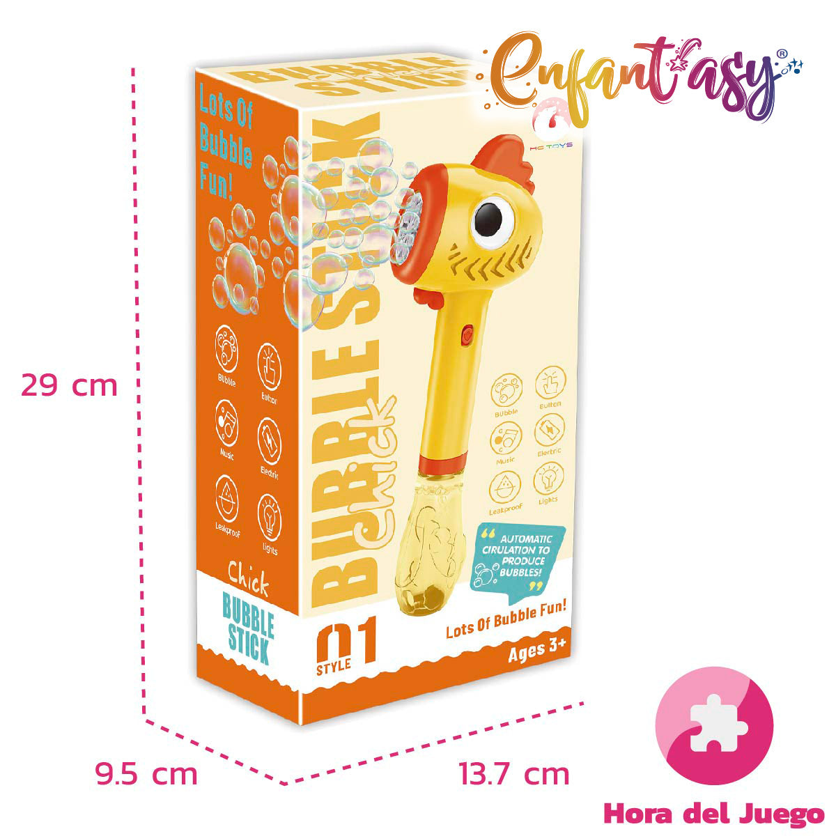 Pistola de burbujas para Niños