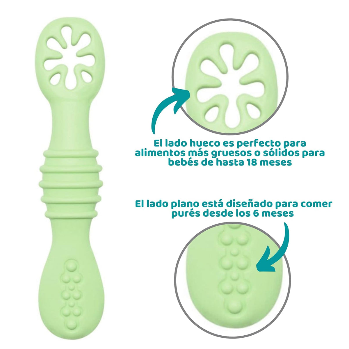 Pre Cuchara entrenadora Silicona con mordedor