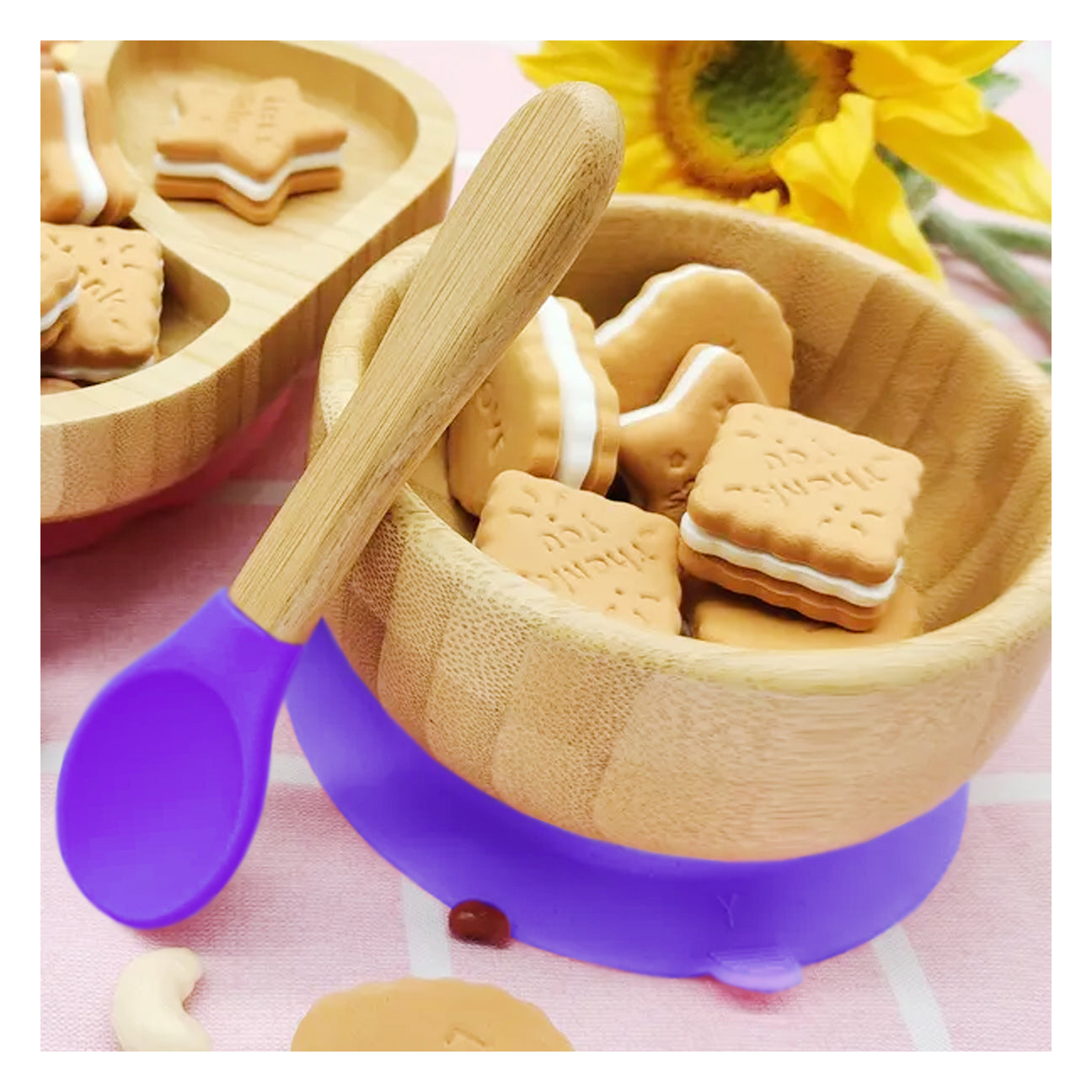 Bowl Bambú con Chupa y Cuchara