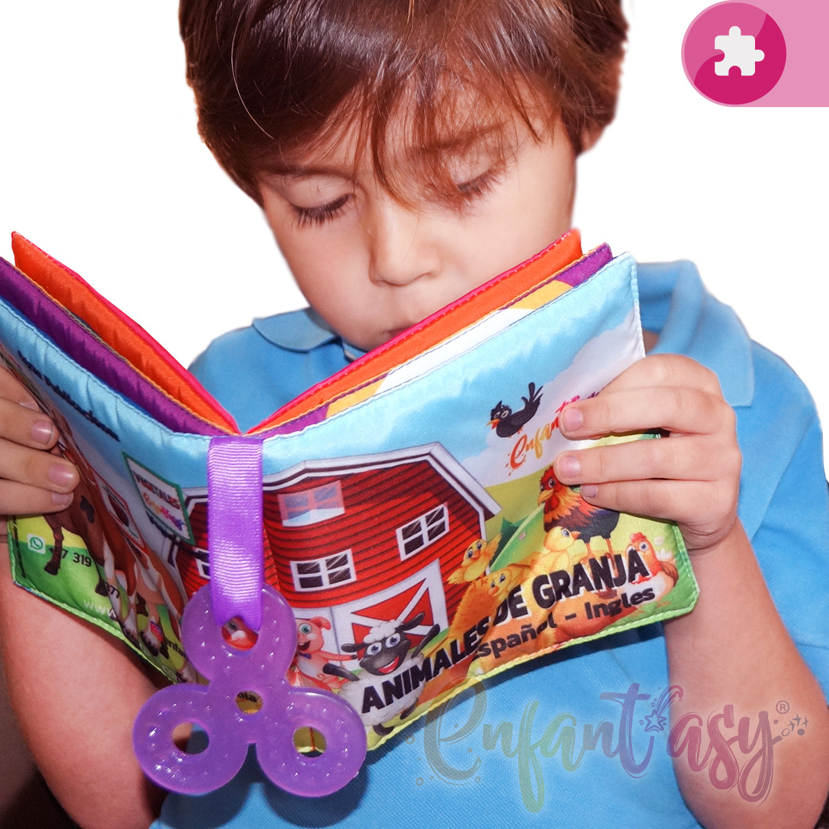 Libro de tela tipo MONTESSORI