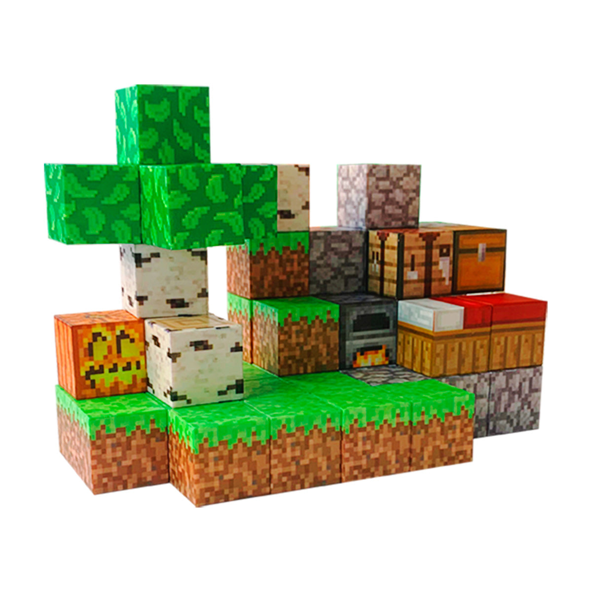Bloques Magnéticos Estilo Minecraft para Niños