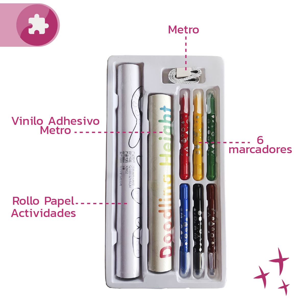 Metro Adhesivo Pared