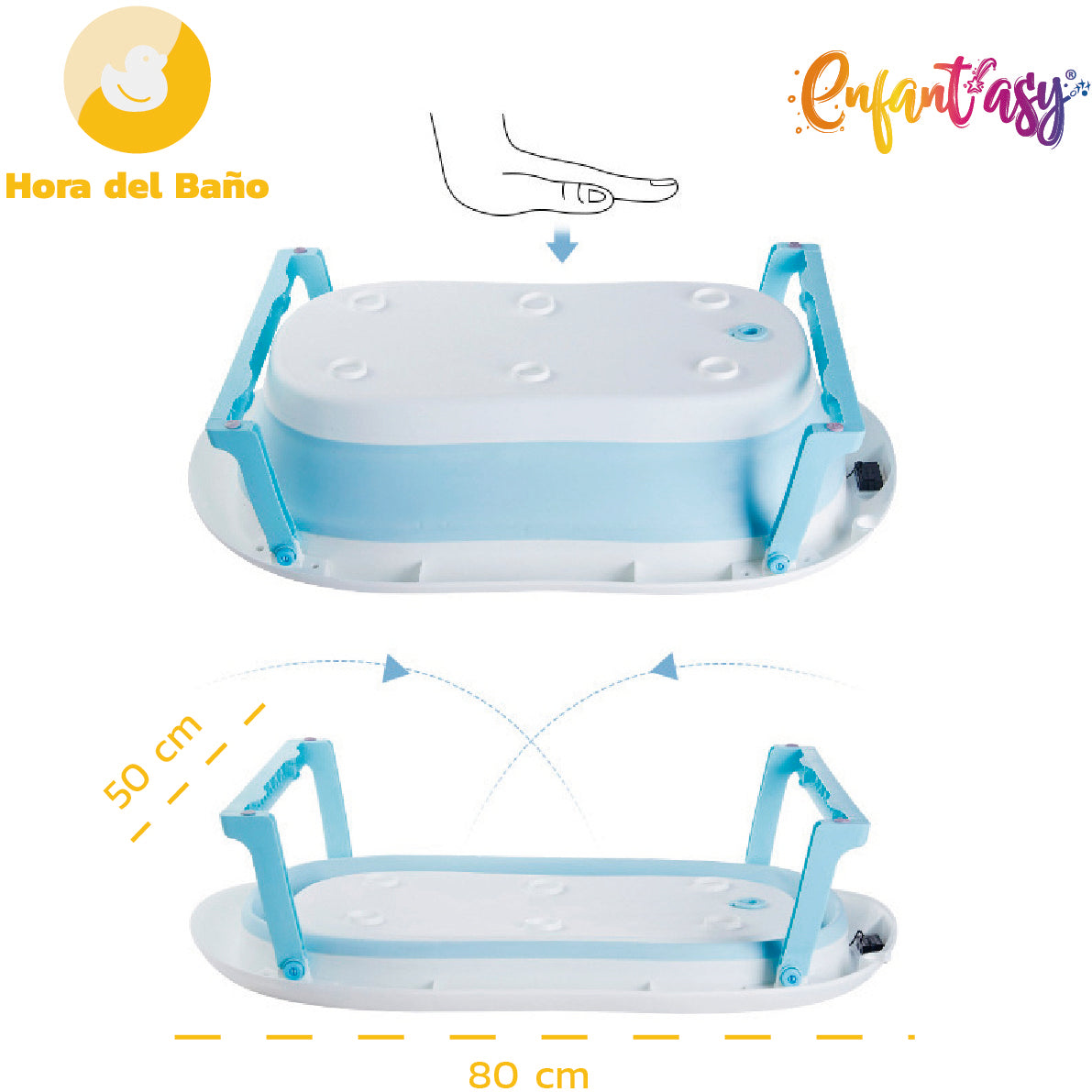 Tina plegable con termometro