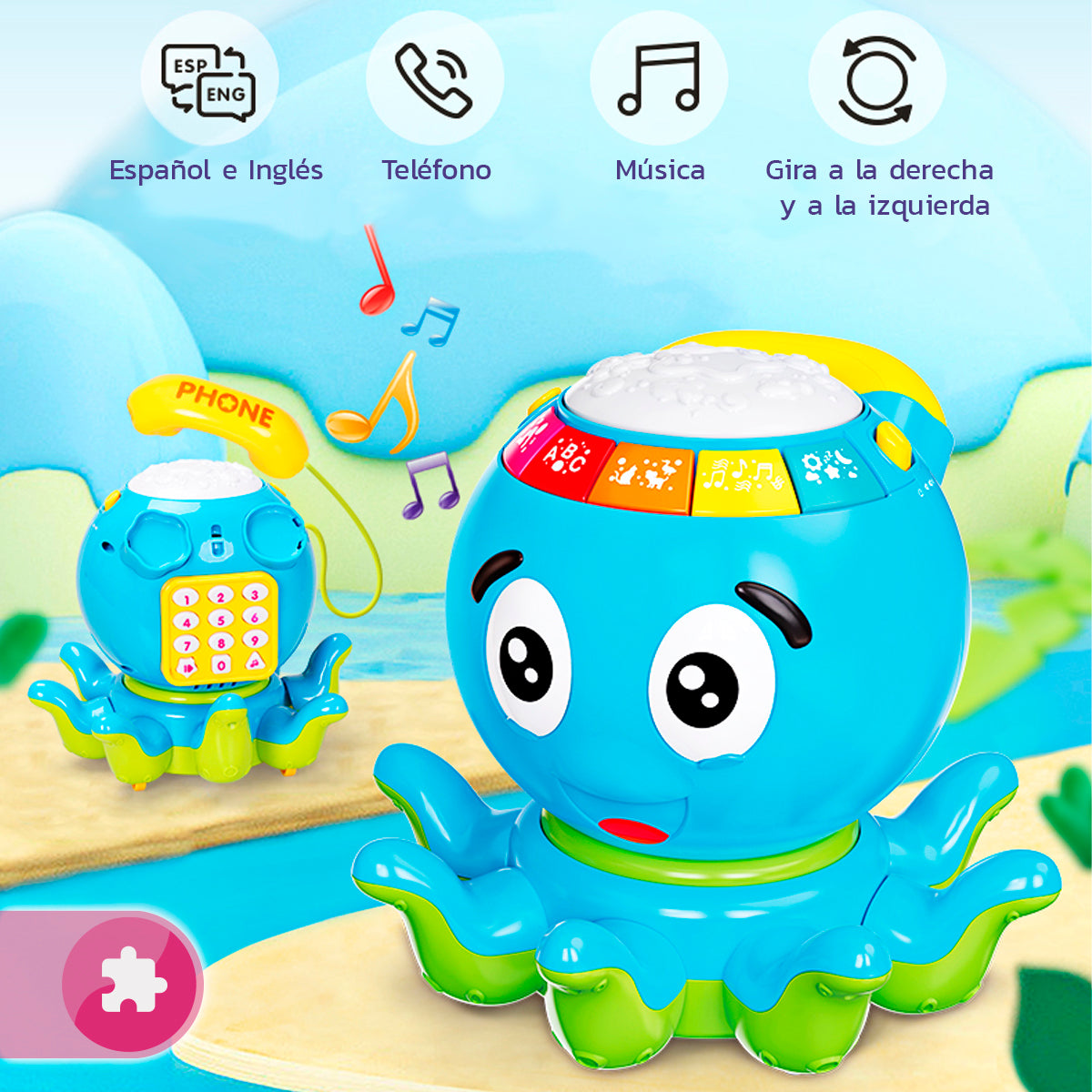 Pulpo Didáctico con Teléfono