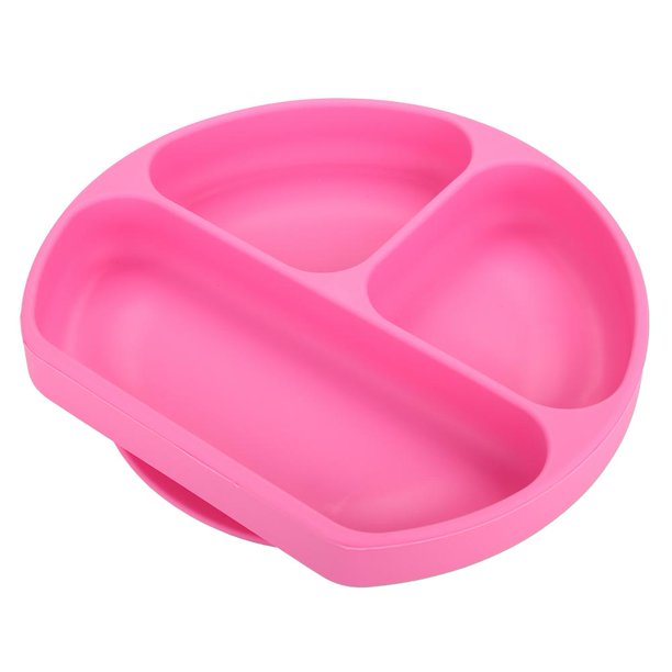 Plato en silicona hondo, color rosa, vista 23