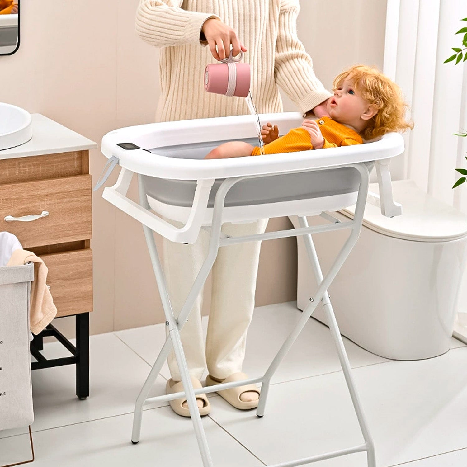 Soporte Metálico Plegable Para Bañera Bebé