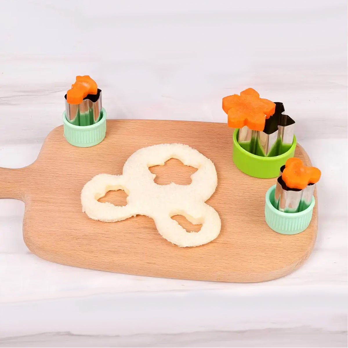 Kit Molde Cortador de Fruta Verdura 9 Figuras