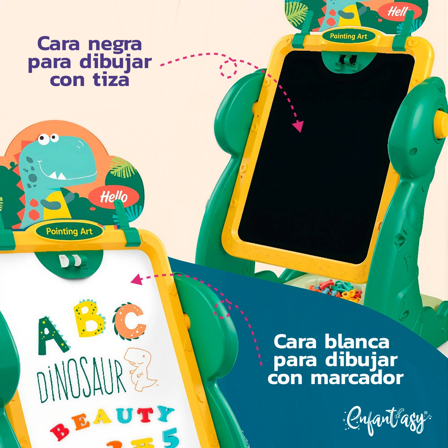 Tablero Pizarra Infantil Magnético Doble Cara