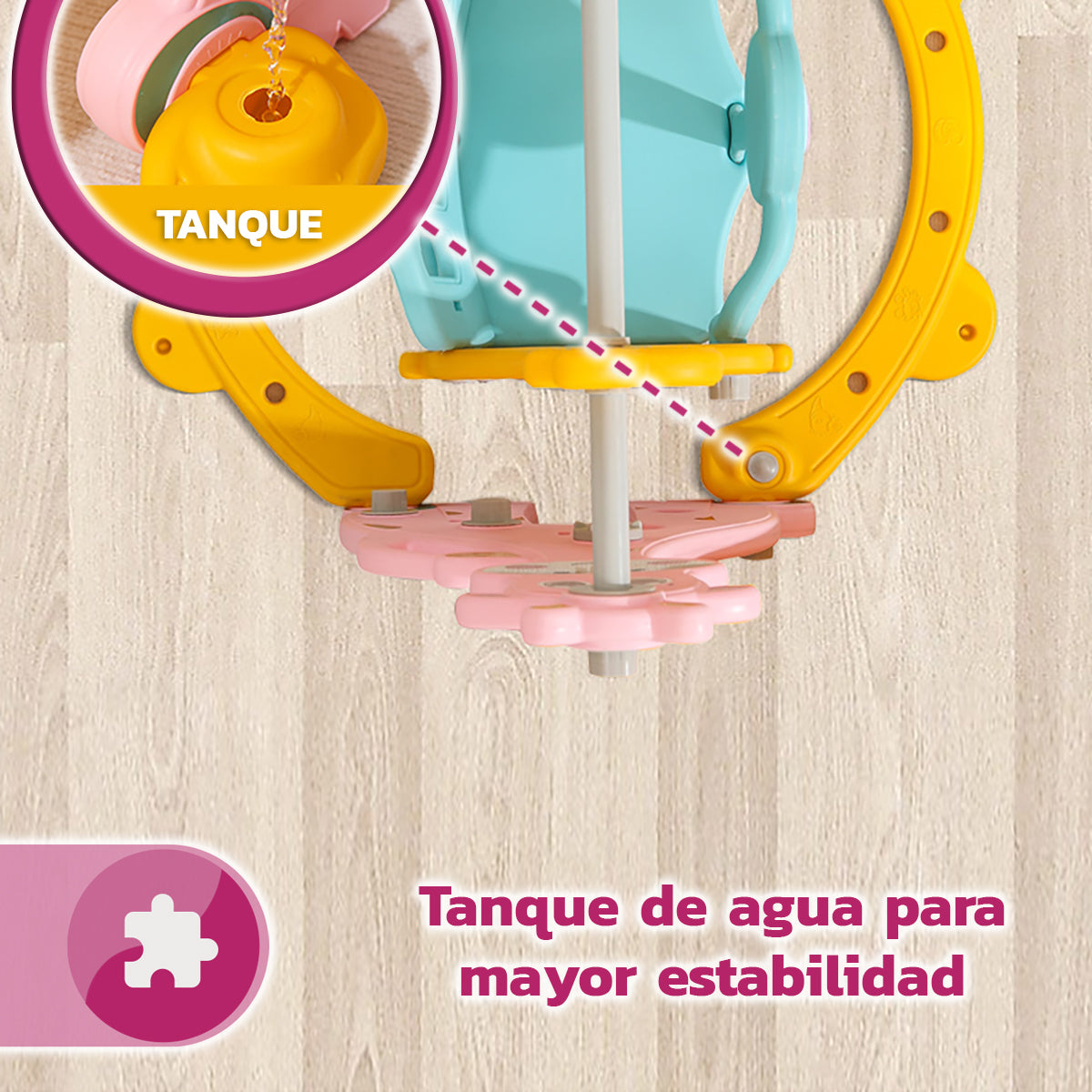 Mini Parque 3 en 1 Columpio + Rodadero