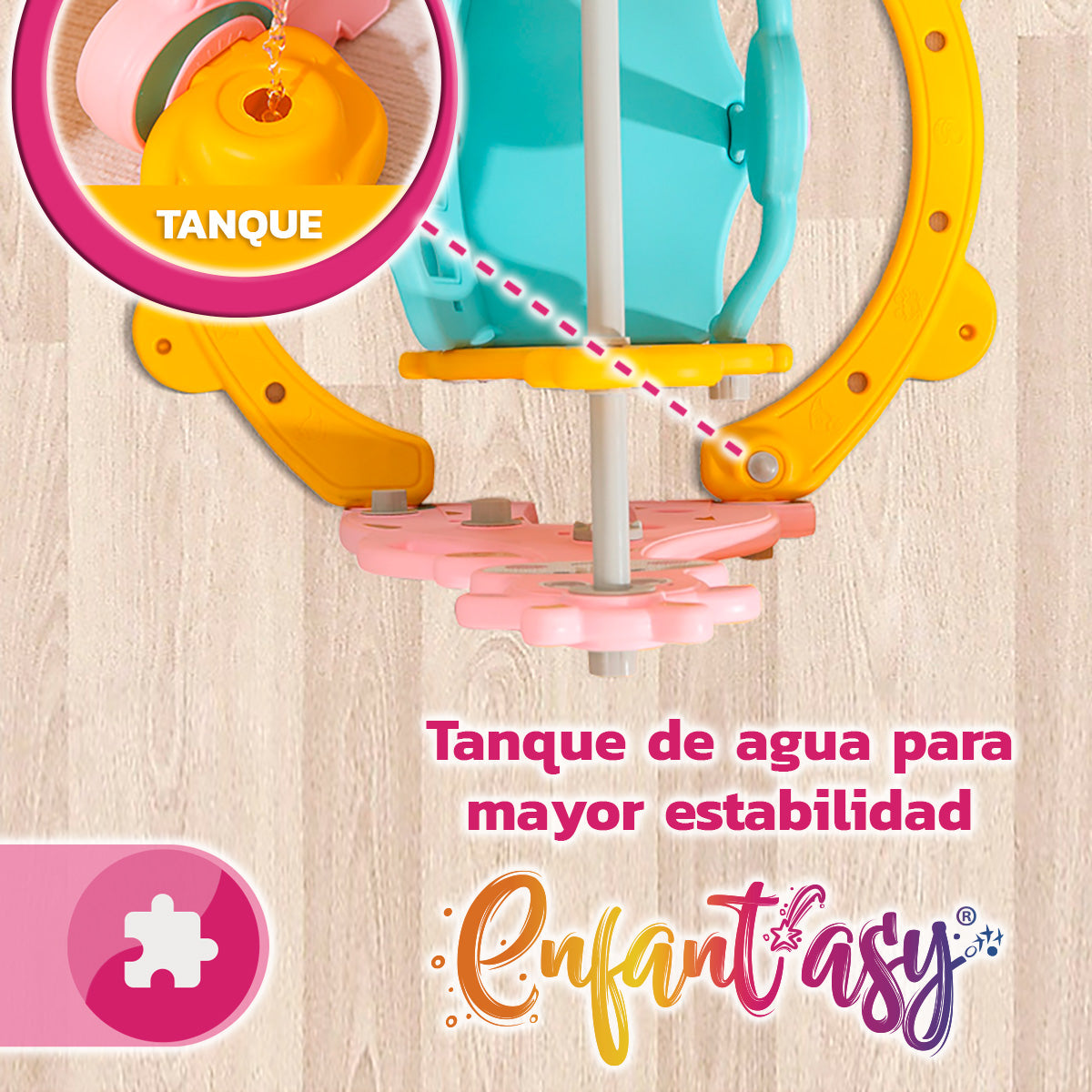 Mini Parque 3 en 1 Columpio + Rodadero