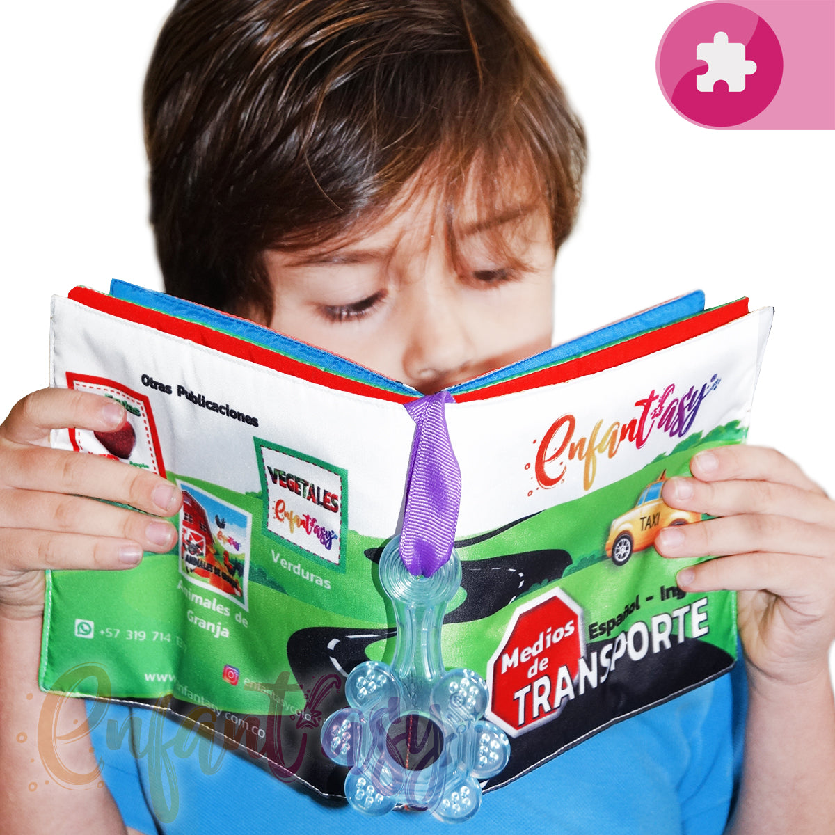 Libro de tela tipo MONTESSORI