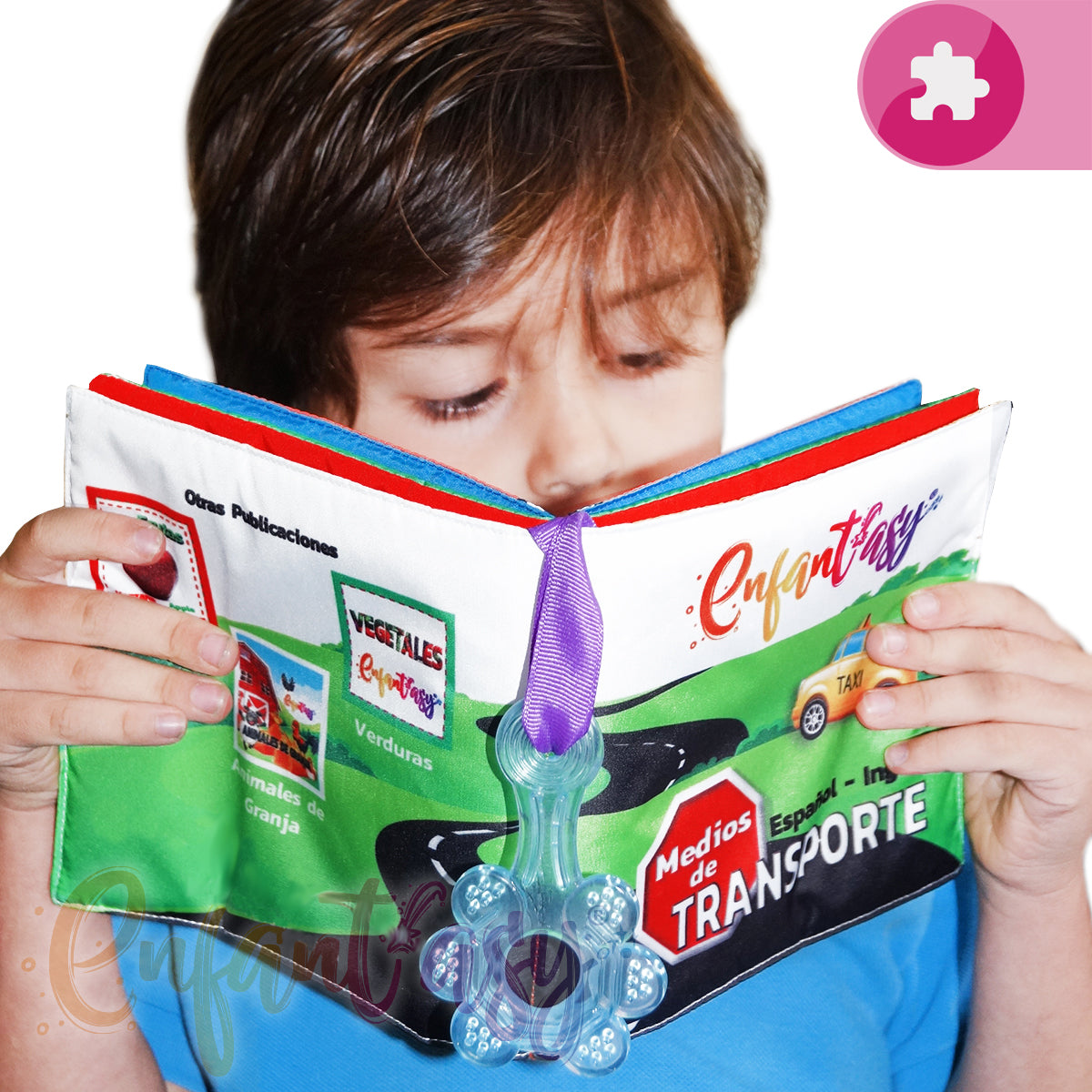 Libro de tela tipo MONTESSORI