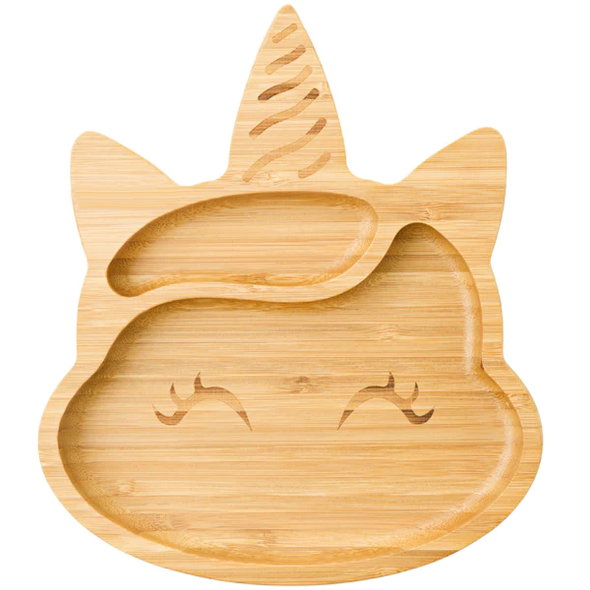 Plato Bambú antideslizante con Cuchara Silicona