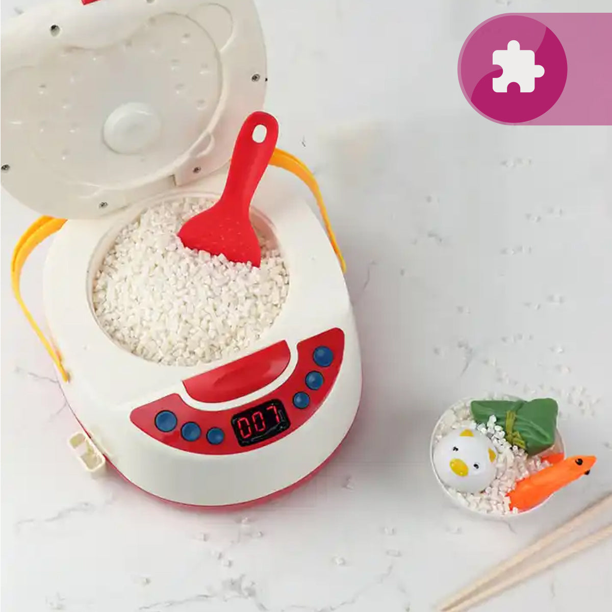 Cocina vaporera con 56 piezas