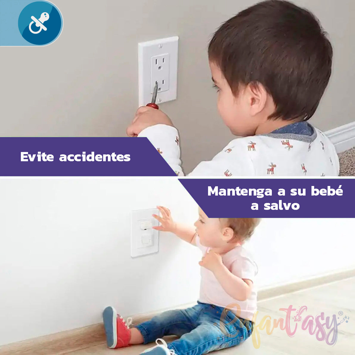 Protector seguro para toma corriente