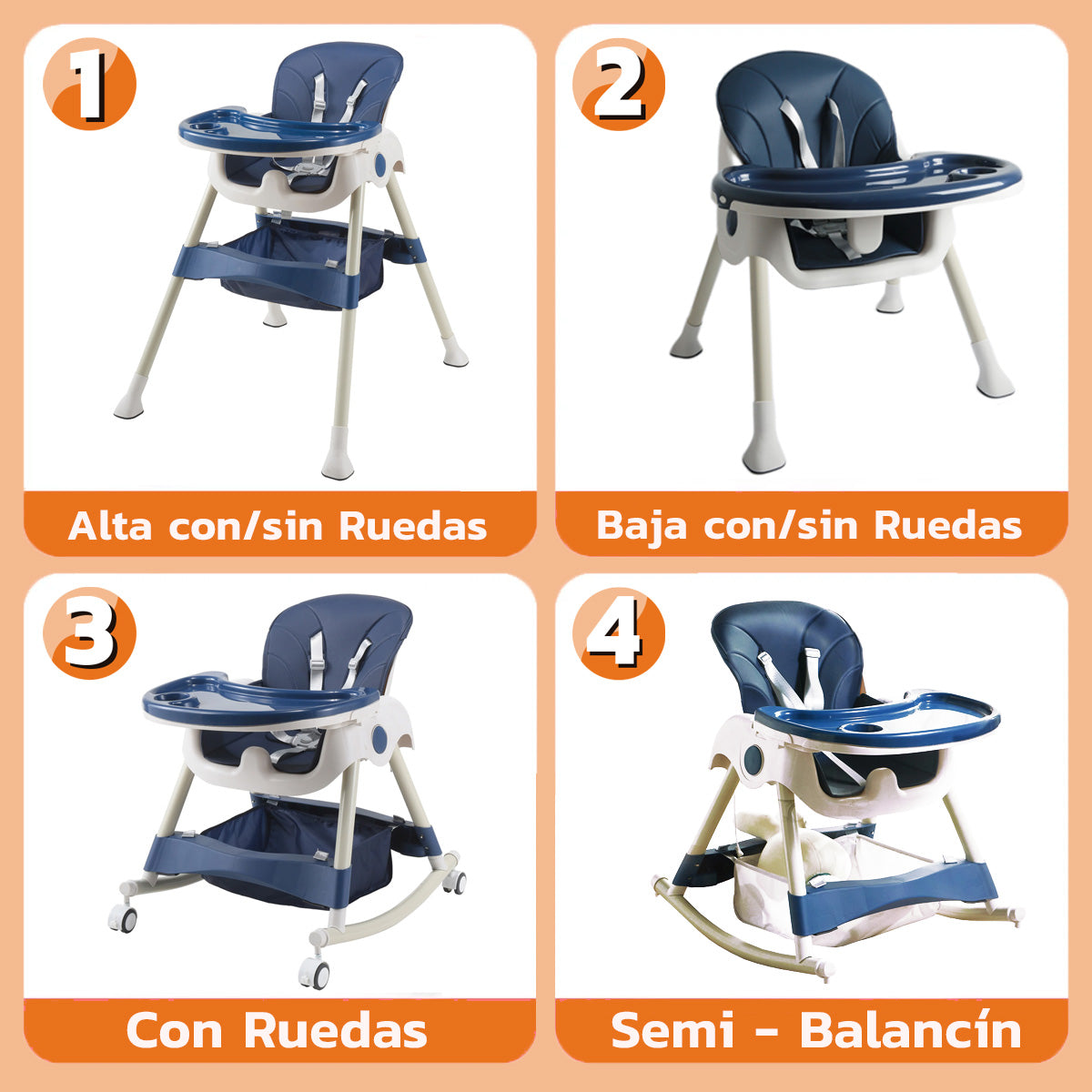 Silla Comedor 4 en 1