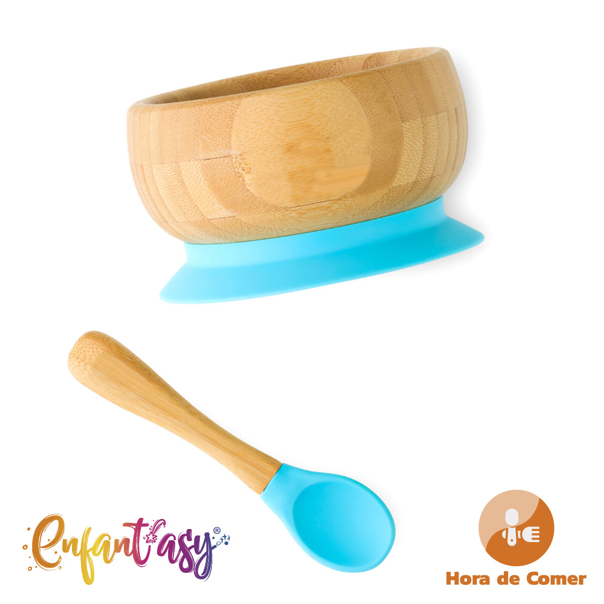 Bowl Bambú con Chupa y Cuchara