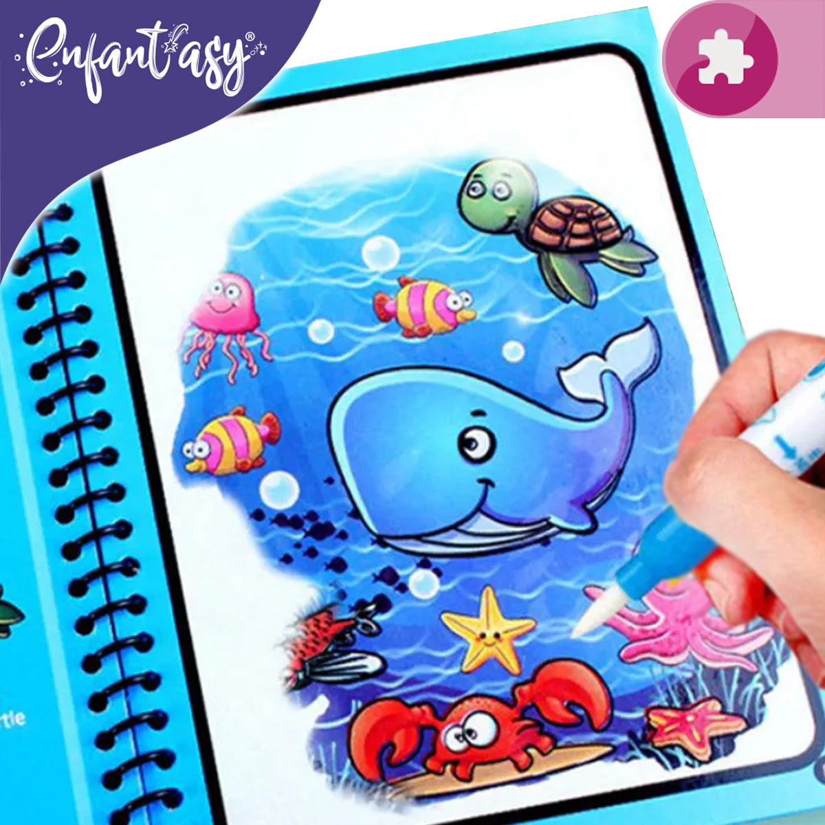 Libro para Colorear con Agua Reutilizable Didáctico