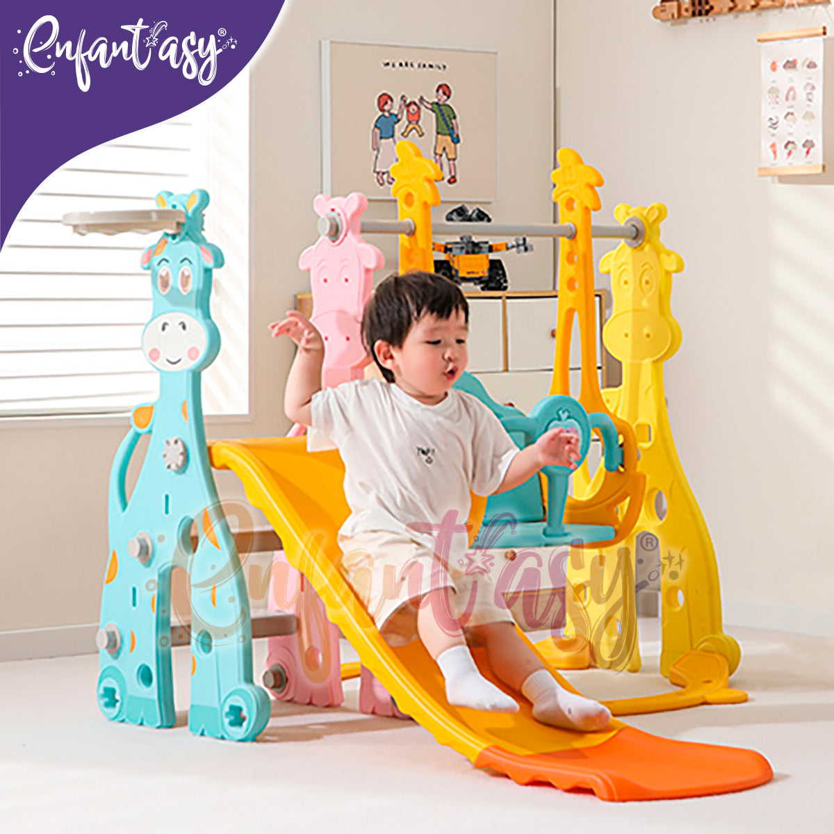 Mini Parque 3 en 1 Columpio + Rodadero