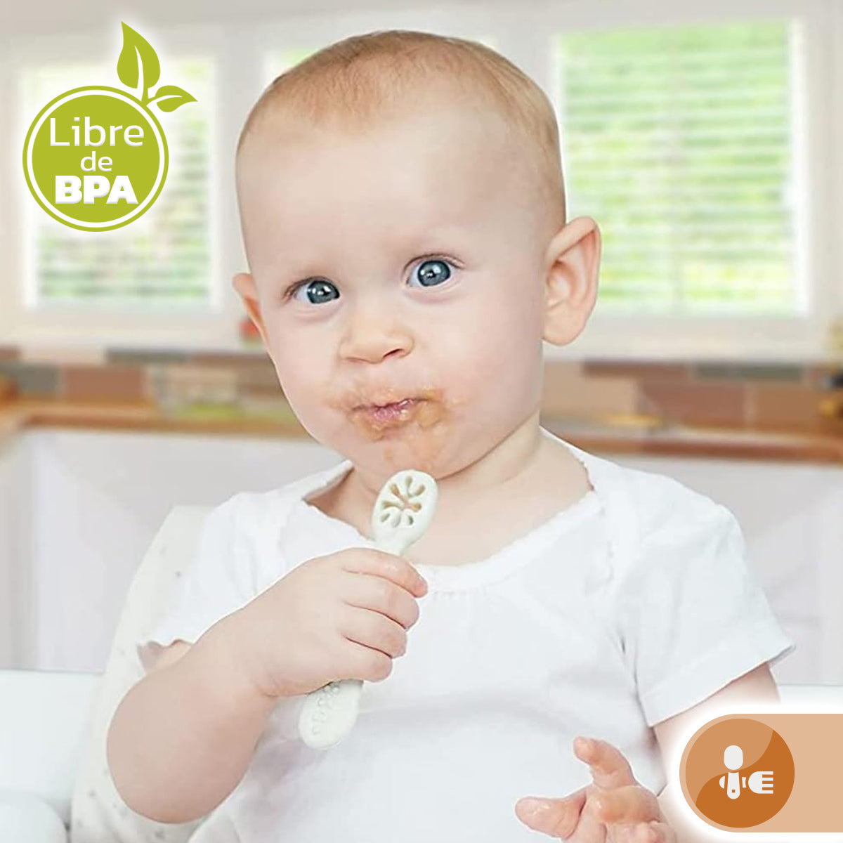 Pre Cuchara entrenadora Silicona con mordedor