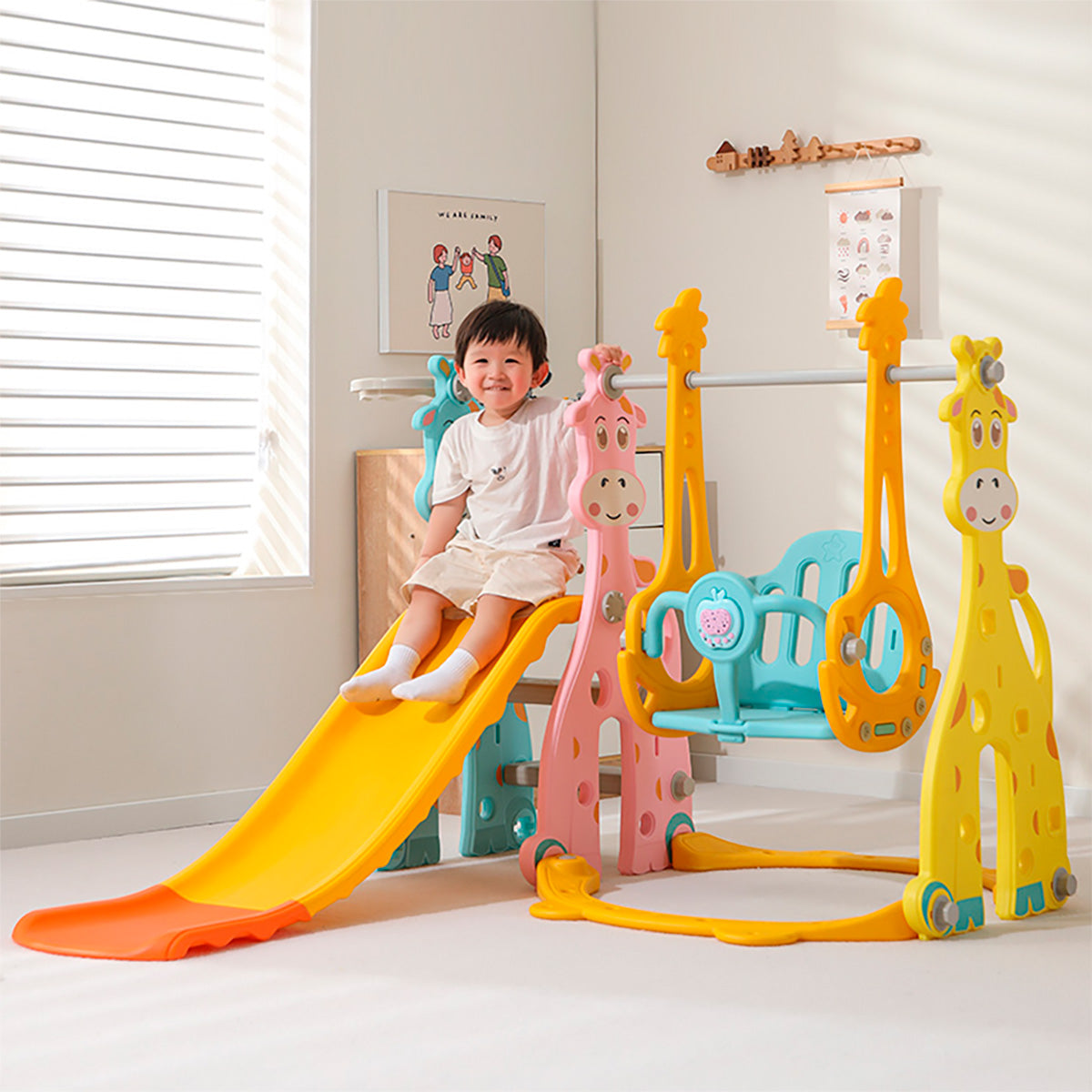 Mini Parque 3 en 1 Columpio + Rodadero