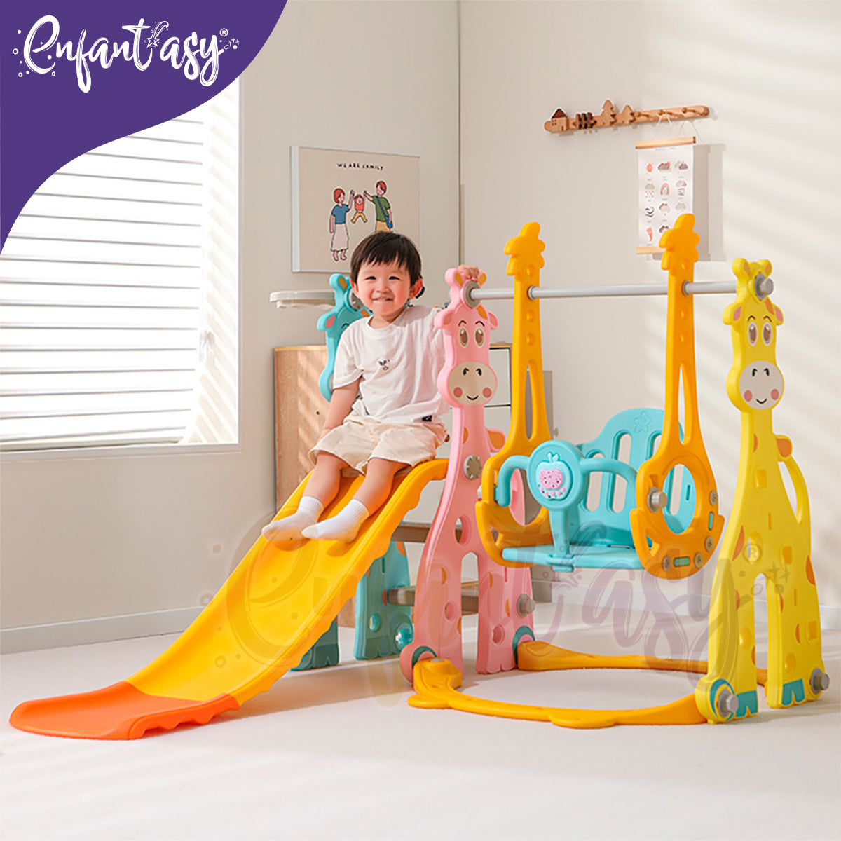 Mini Parque 3 en 1 Columpio + Rodadero