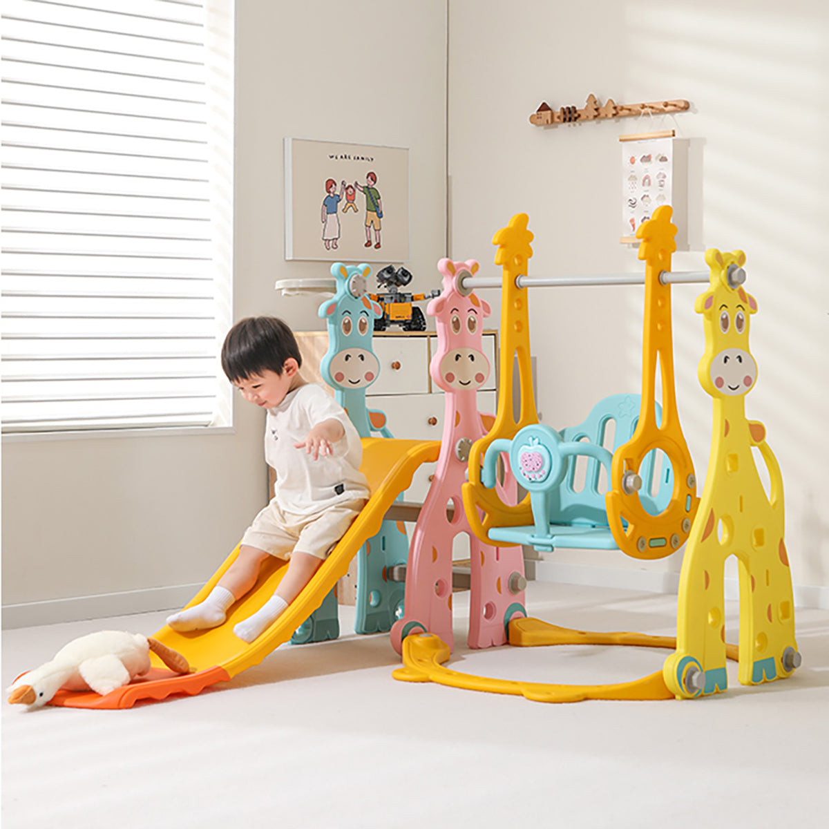 Mini Parque 3 en 1 Columpio + Rodadero