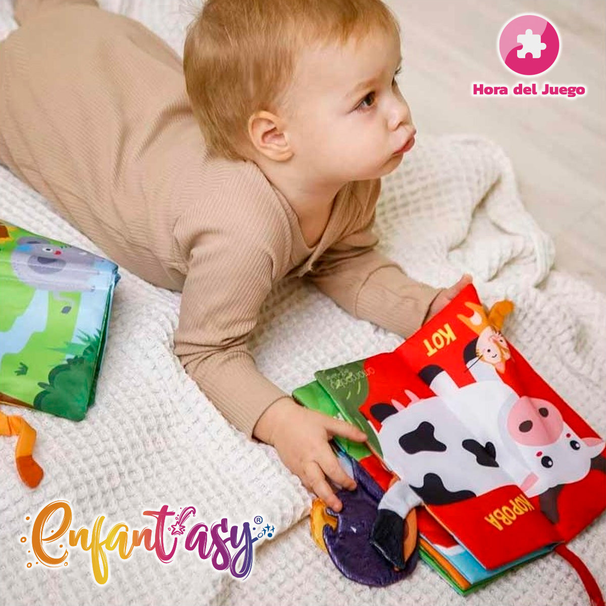 Libro de tela con textura