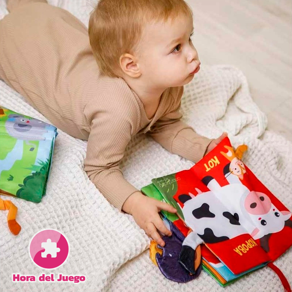 Libro de tela con textura