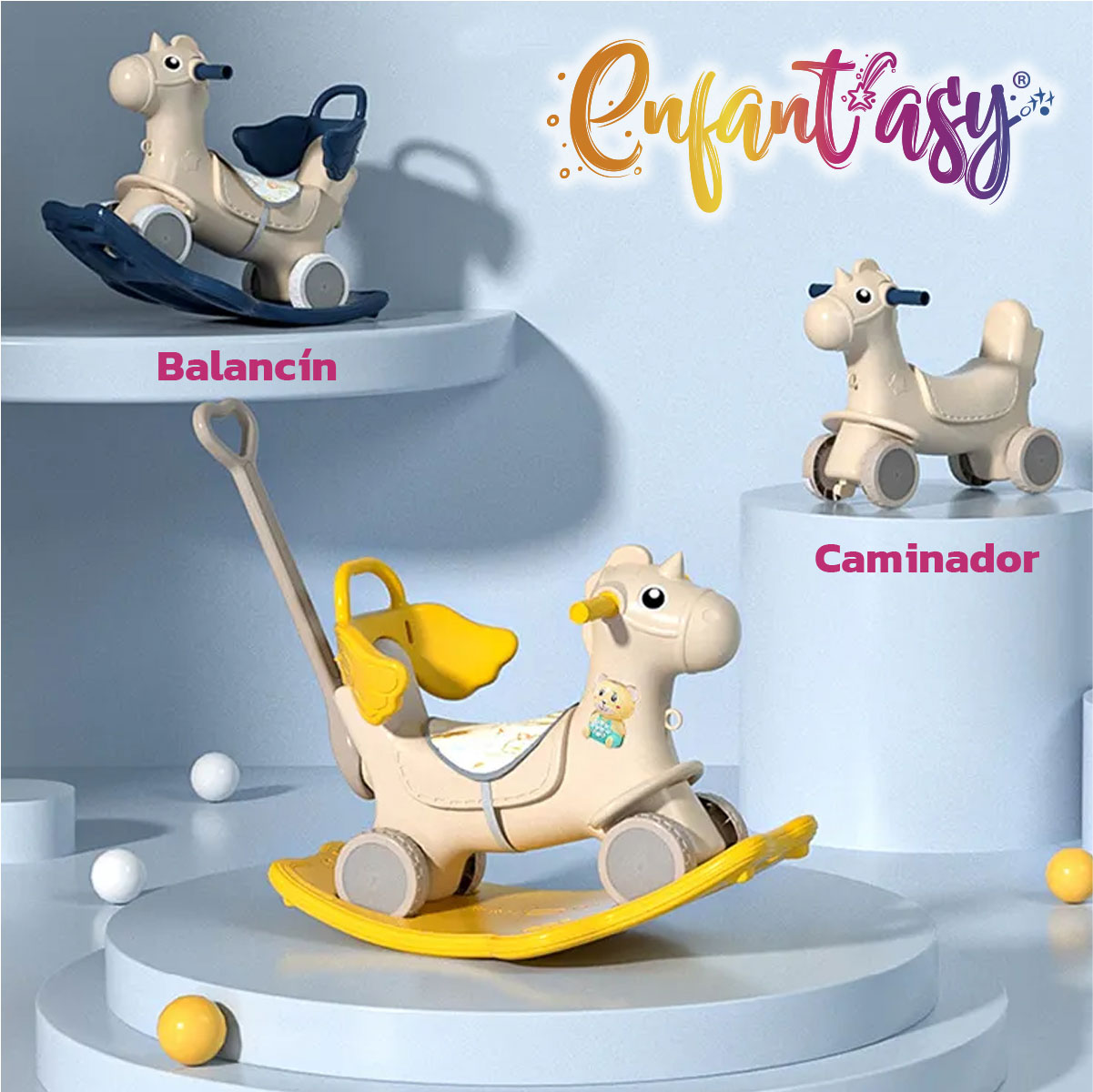 Caballito Balancín 3 en 1