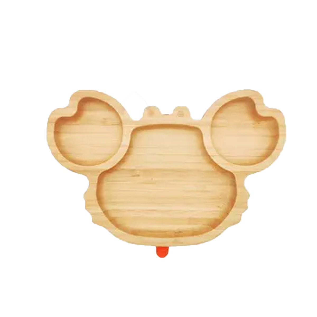 Plato Bambú antideslizante con Cuchara Silicona