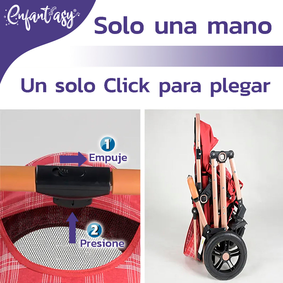 Coche Paseador Bebé Tipo Moises Ultracompacto y Elegante