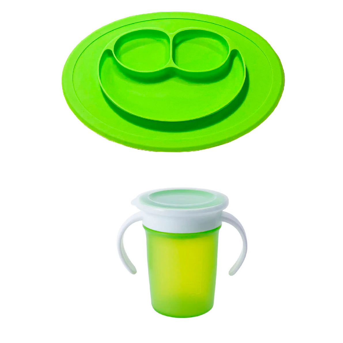 Combo Plato y vaso antiderrame