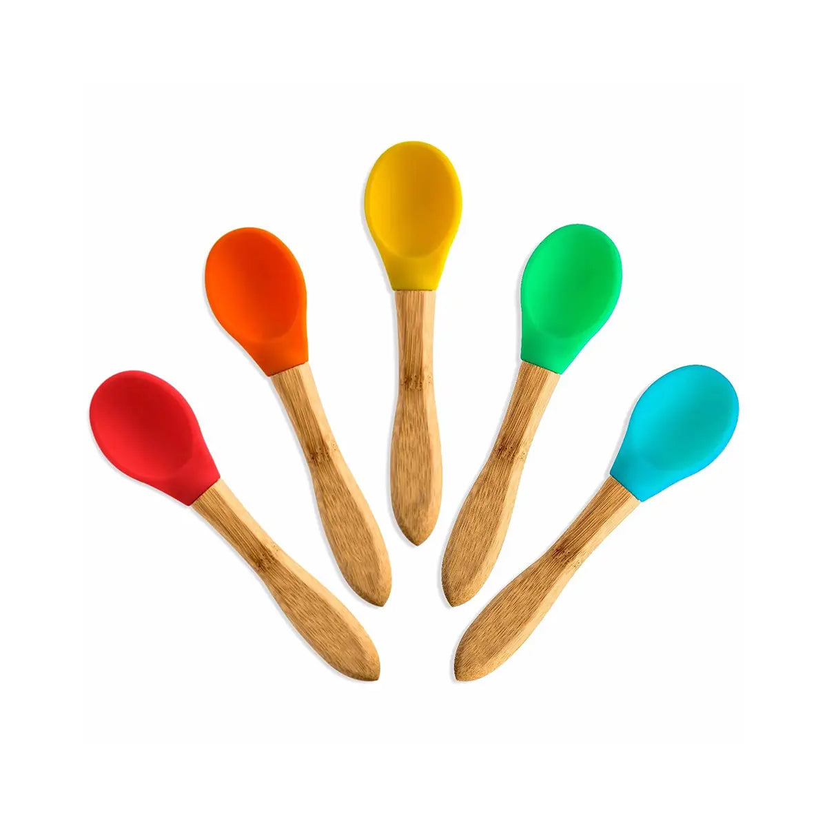 Plato Bambú antideslizante con Cuchara Silicona