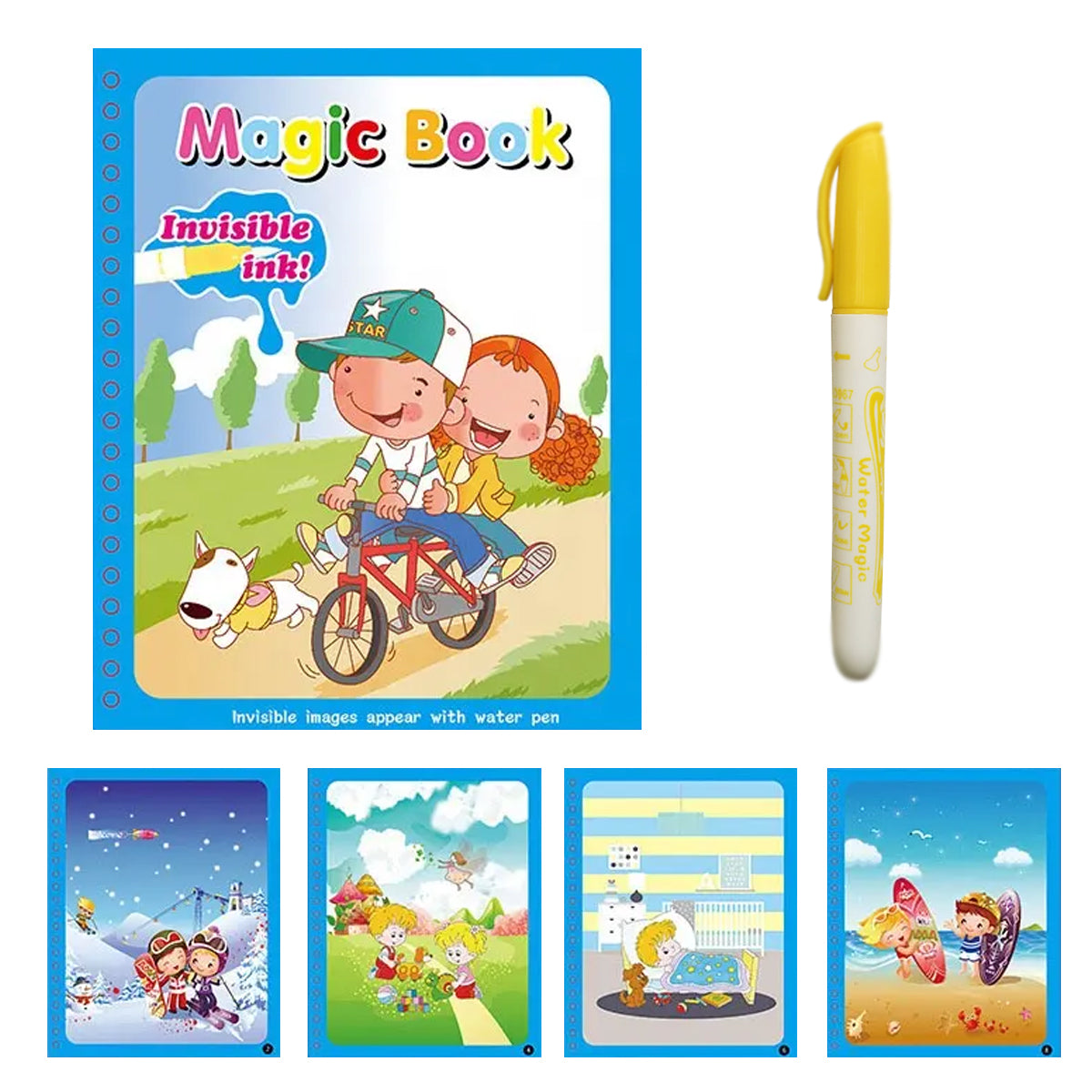 Libro para Colorear con Agua Reutilizable Didáctico