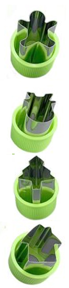 Kit Molde Cortador de Fruta Verdura 9 Figuras