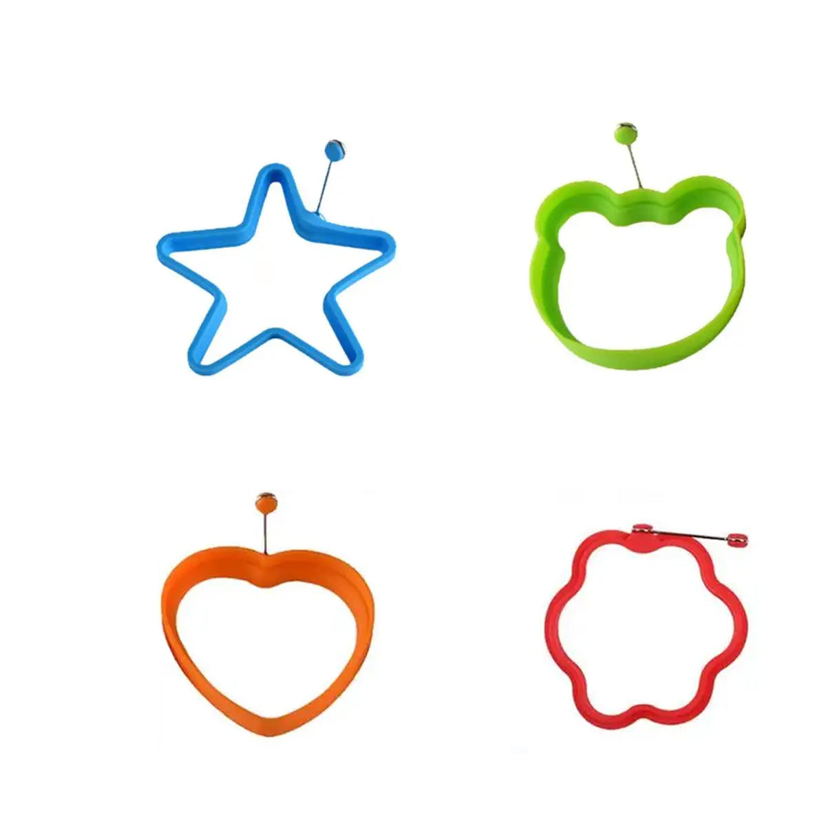 Molde Silicona Figura para Freír Huevos, Pancakes, Tortilla X4