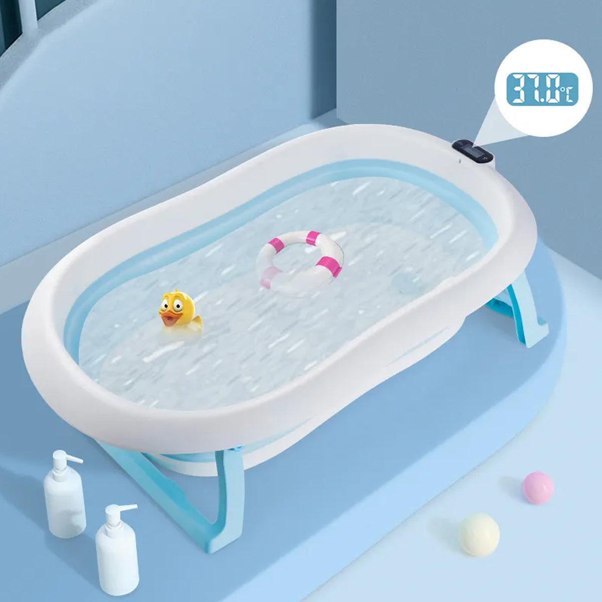 Tina plegable con termometro