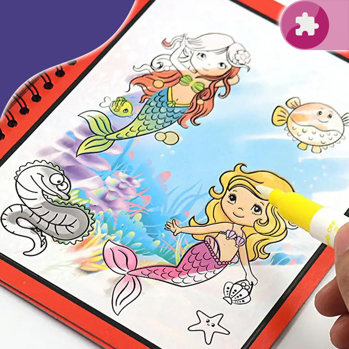 Libro para Colorear con Agua Reutilizable Didáctico