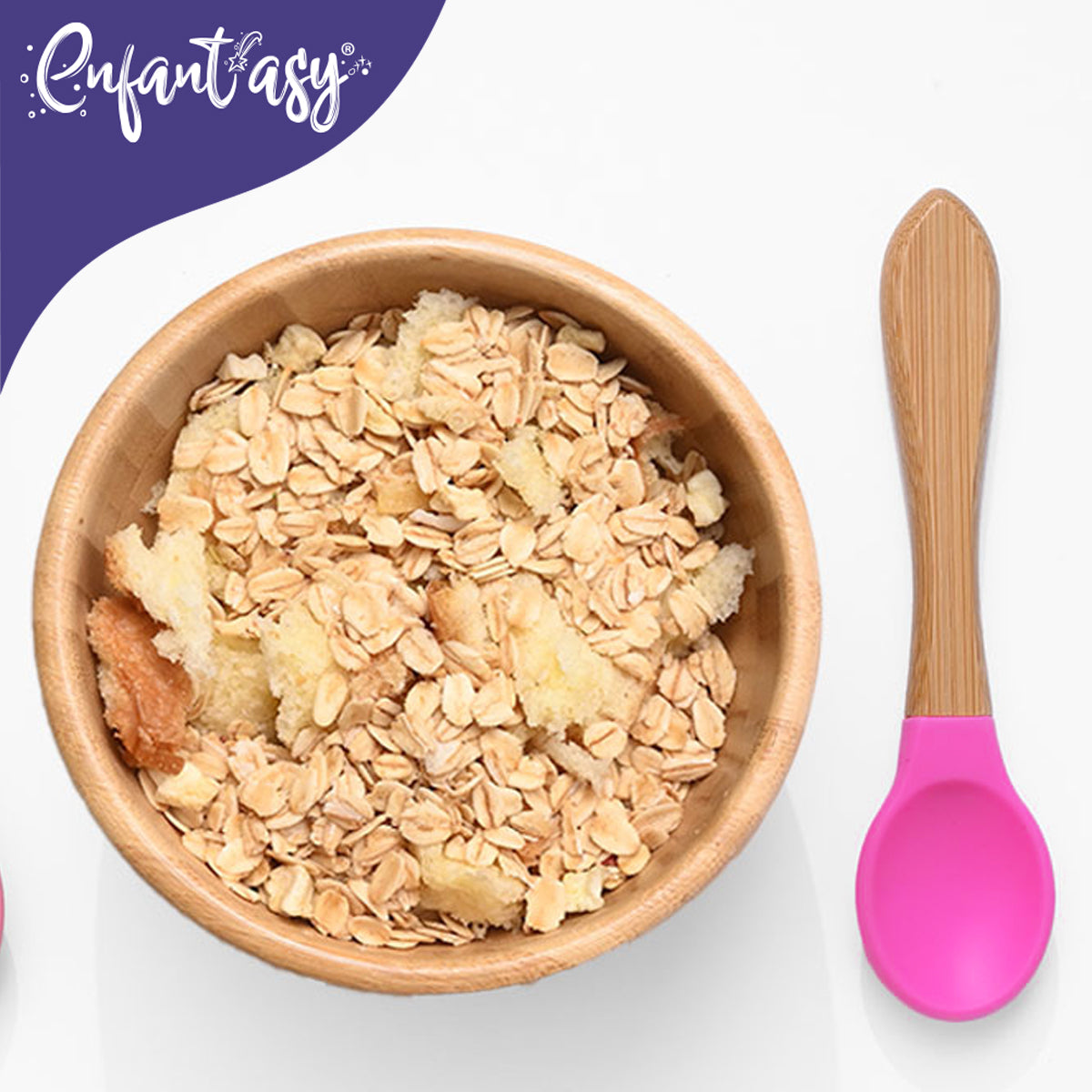 Bowl Bambú con Chupa y Cuchara