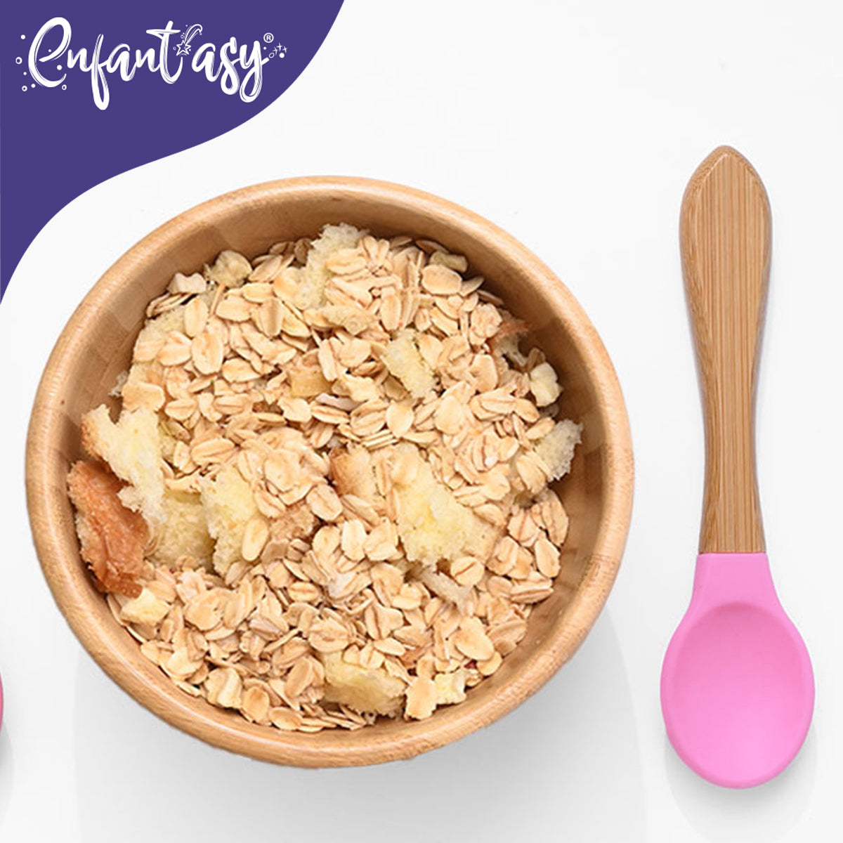 Bowl Bambú con Chupa y Cuchara