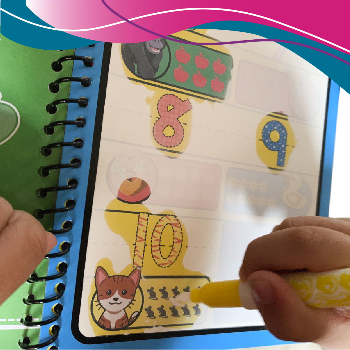 Libro para Colorear con Agua Reutilizable Didáctico