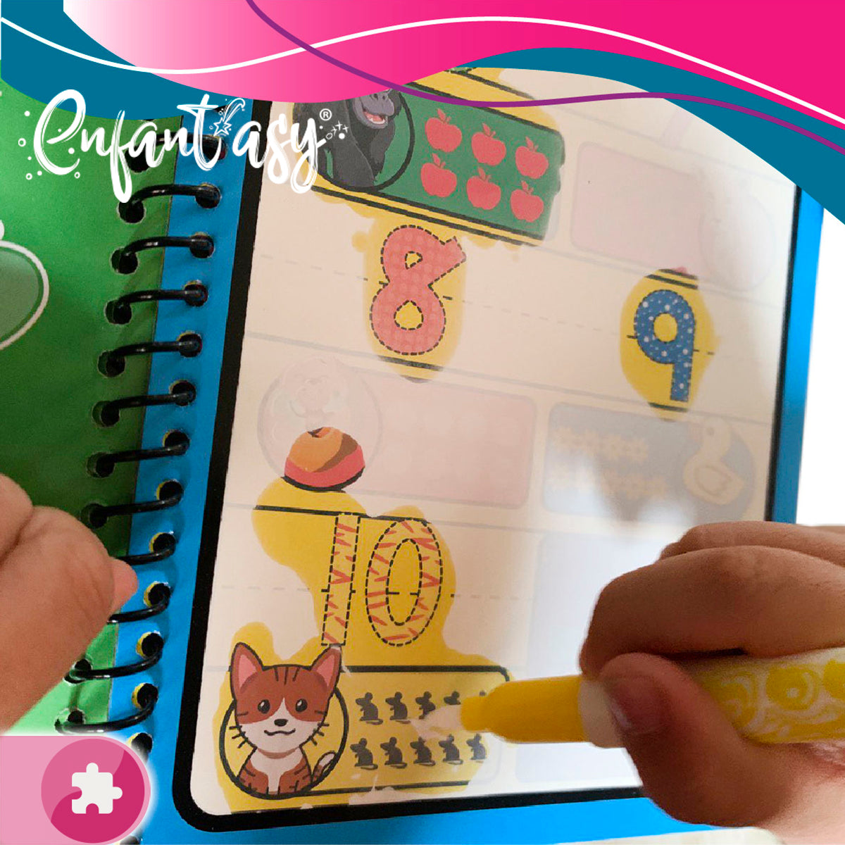 Libro para Colorear con Agua Reutilizable Didáctico