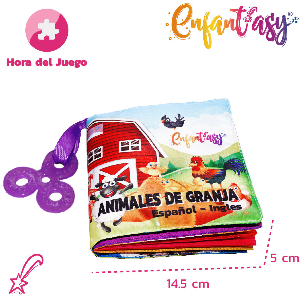 Libro de tela tipo MONTESSORI