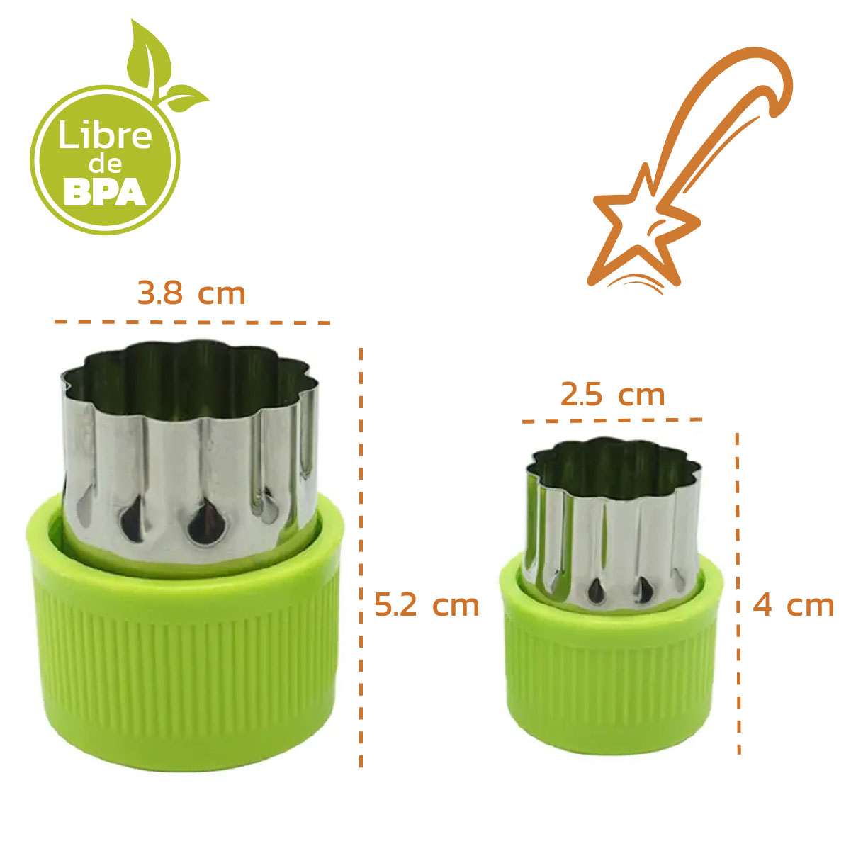 Kit Molde Cortador de Fruta Verdura 9 Figuras