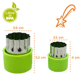 Kit Molde Cortador de Fruta Verdura 9 Figuras