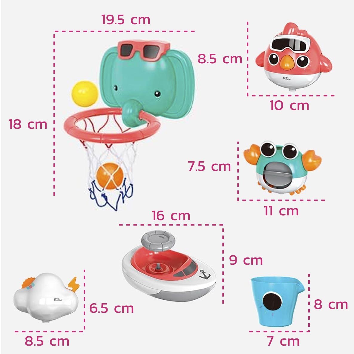 Set Juguetes de Baño