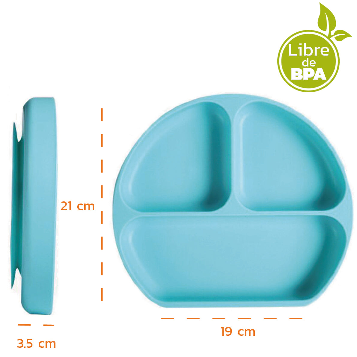 Plato en Silicona Hondo