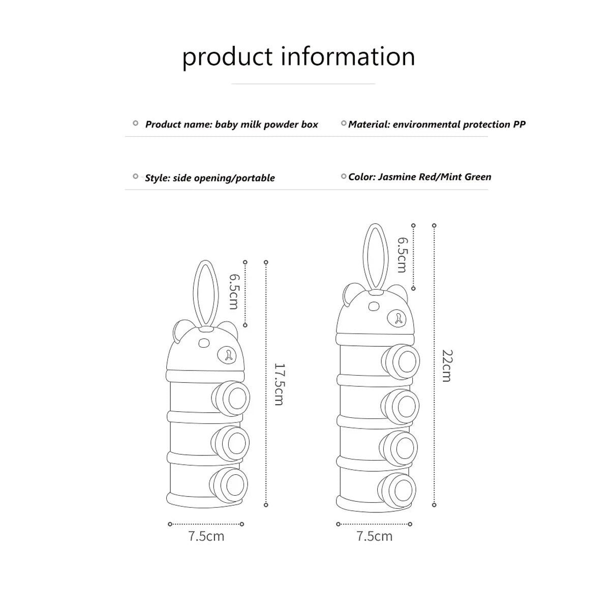 Dispensador Contenedor Porta Leche Fórmula Cereal