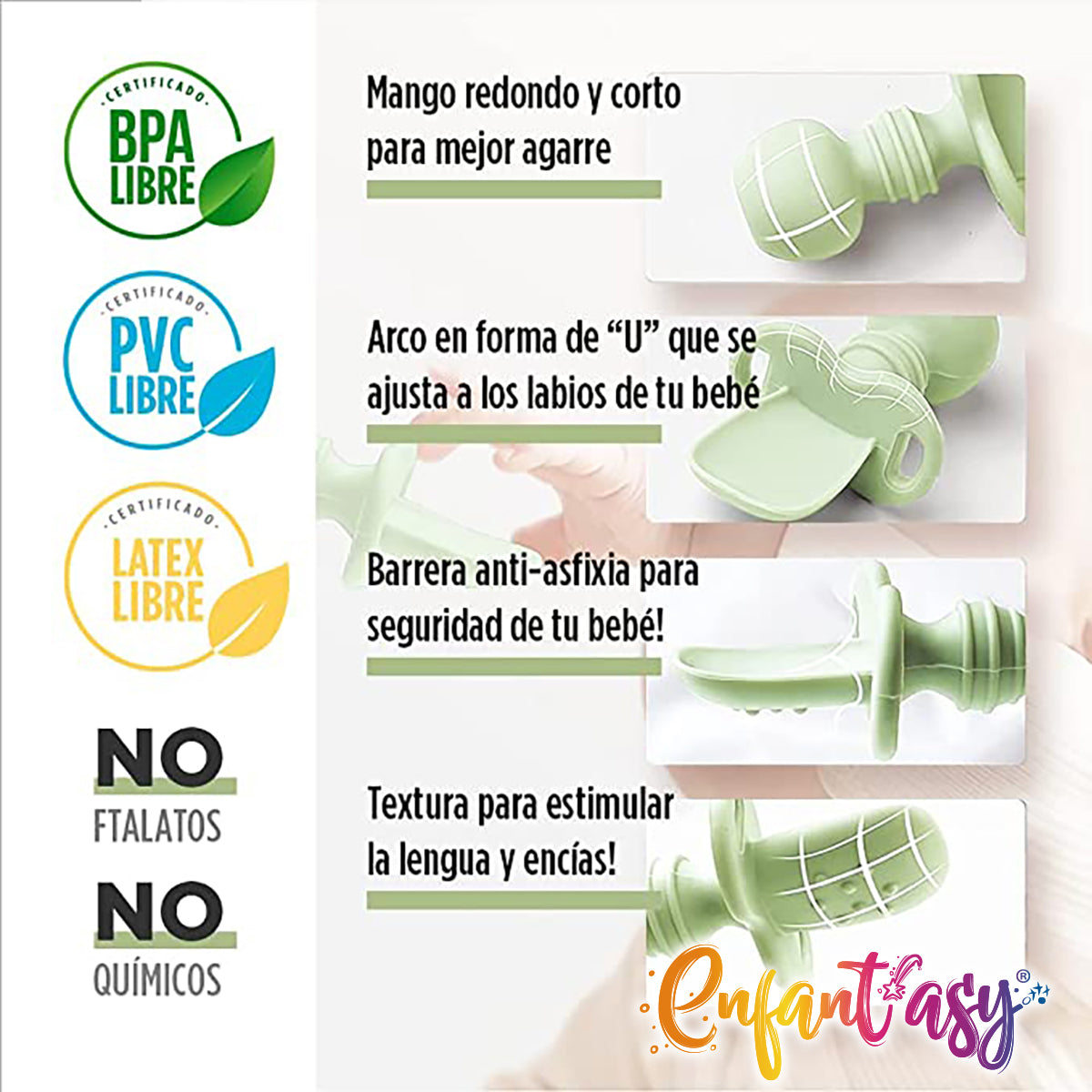 Tenedor y cuchara antiahogo